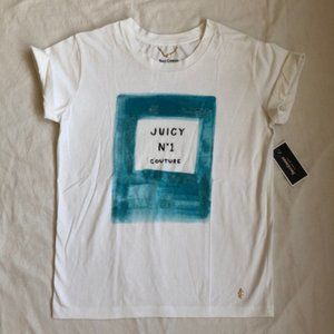 JUICY COUTURE glitter graphic tee tshirt